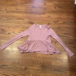Pink long sleeve top